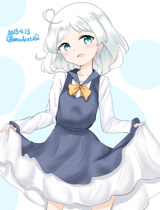 #艦これ版深夜の真剣お絵描き60分一本勝負  #艦これ版真剣お絵描き60分一本勝負_20230413夏雲ちゃん 