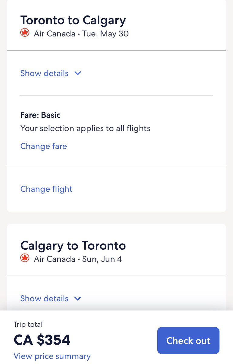 ProfHancockMUN's tweet photo. Two flights. Same dates. ~Same times. Both direct. One is an hour further, but $750 cheaper. How is this not gouging isolated islanders? @AirCanada, why? Will @FureyAndrew or @JustinTrudeau do anything? Think ppl will move here for this? #enoughisenough https://t.co/ls9oXF3gvB