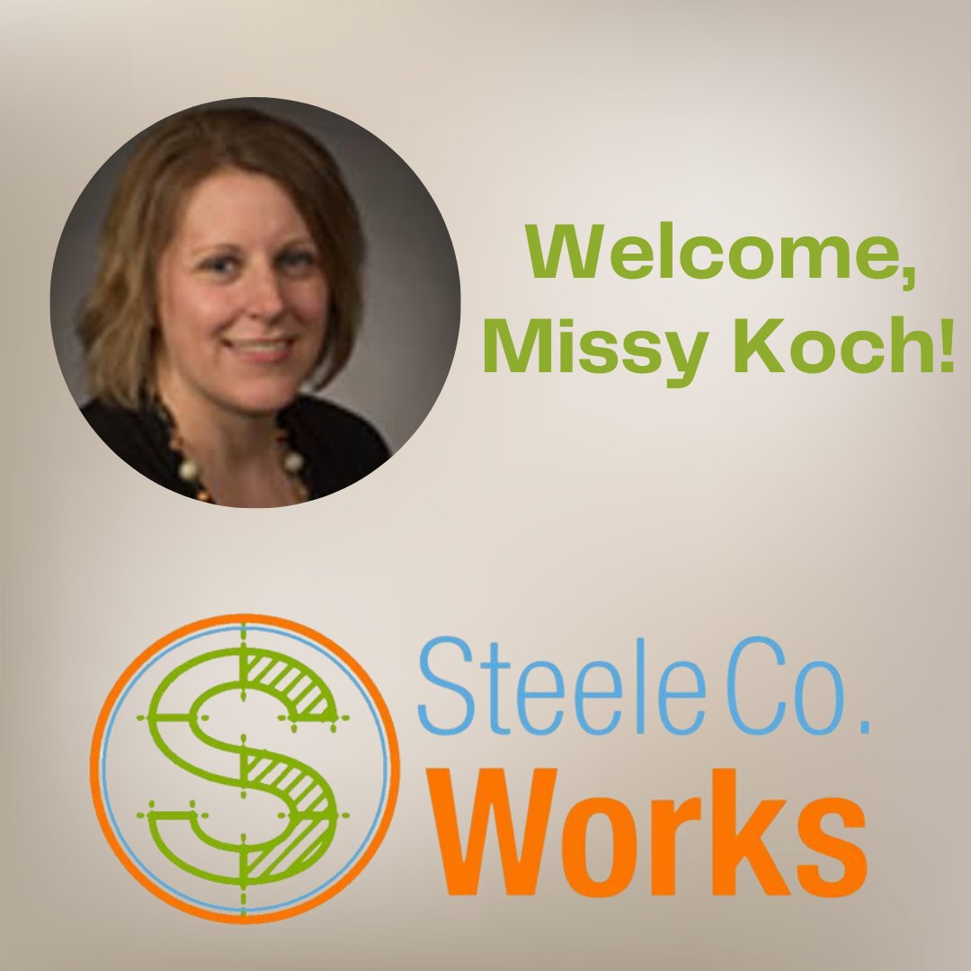 SteeleCoWorks welcomes Missy Koch as new workforce coordinator, building partnerships w/ businesses to connect youth to career opportunities.

Thank you SteeleCoWorks supporters: Federated Insurance, Wenger Corporation, Viracon, Mayo Clinic Health System-Owatonna &amp; Daikin Applied