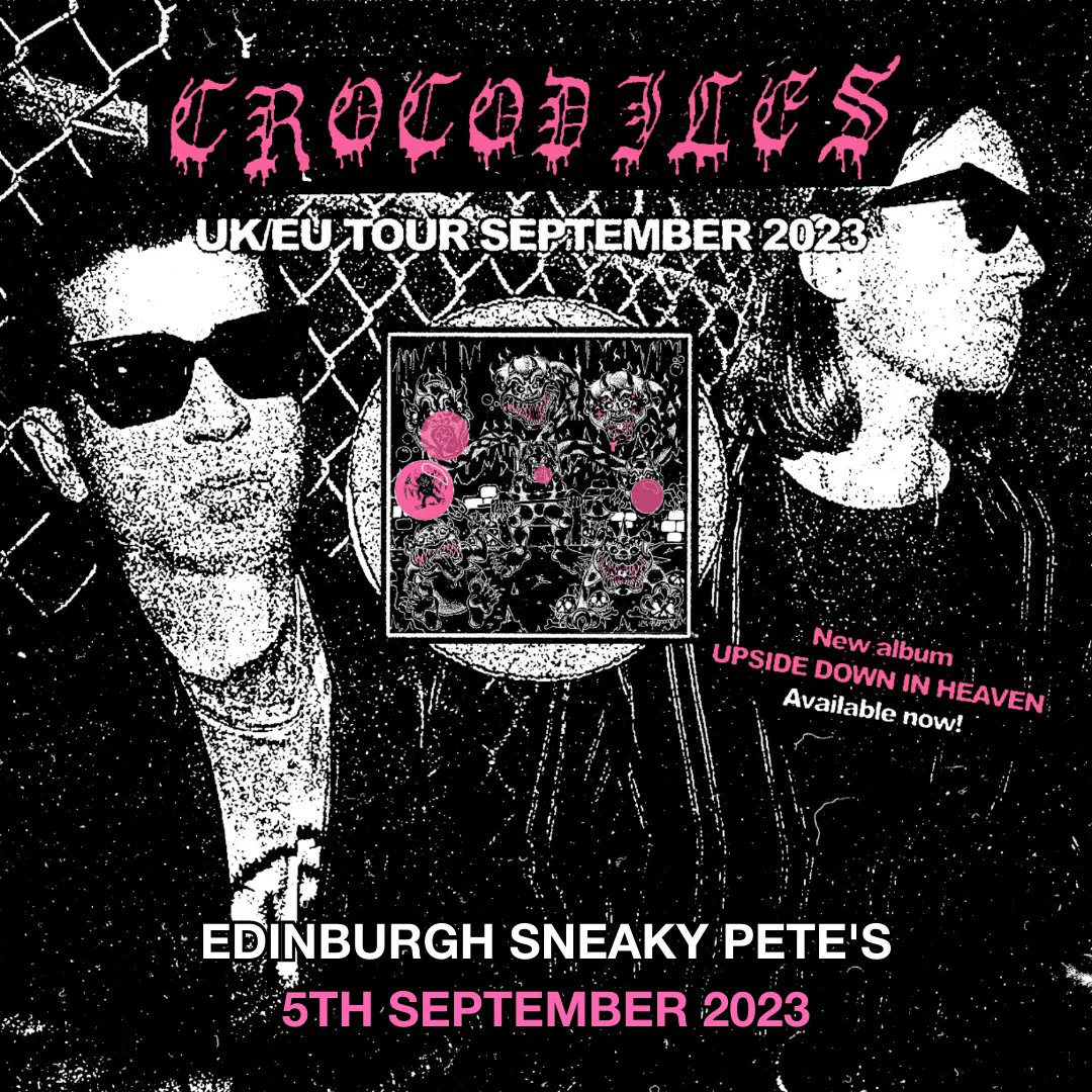 Sneaky Pete's (@sneakypetesclub) on Twitter photo JUST ANNOUNCED: San Diego band CROCODILES have issued waves of art-punk, psychedelic haze, lush 60s-inspired pop, and trashed-out glam over the past 15 years. Their new LP Upside Down In Heaven is their most distilled and energetic work to date. Link in bio! <a href="/killcrocodiles/">Crocodiles</a> JUST ANNOUNCED: San Diego band CROCODILES have issued waves of art-punk, psychedelic haze, lush 60s-inspired pop, and trashed-out glam over the past 15 years. Their new LP Upside Down In Heaven is their most distilled and energetic work to date. Link in bio! <a href="/killcrocodiles/">Crocodiles</a>