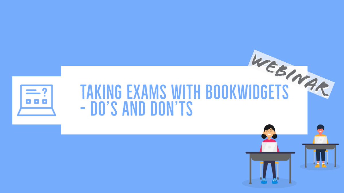 ibookwidgets's tweet image. Next Wednesday, we are giving a free webinar about taking exams with BookWidgets. We tell you the do's and don'ts! Will we see you in our webinar? #edtech

Find out more and register here 👉 us02web.zoom.us/meeting/regist…