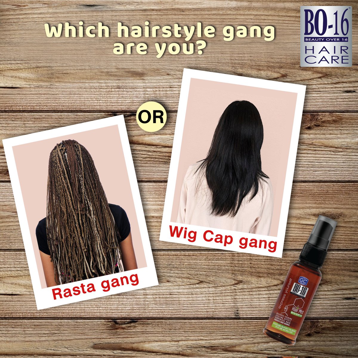 GhandourGhana's tweet photo. Rasta gang or Wig Cap gang. Either style you will choose, use BO-16 Hair Mist.
#bo16 #hairmist #ghandourcosmeticsltd #thegcbrand https://t.co/8kKLgOpNUC