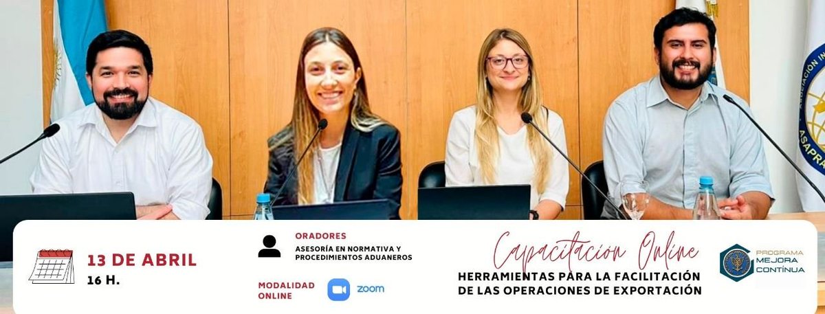 CDARepArg's tweet photo. #Capacitate
Herramientas para la facilitación de las operaciones de Exportación
🗓 HOY ⏰ 16 h. 💻 Zoom (Inscribite!)
#ProgramaMejoraContinua
https://t.co/Ae9z2E9zUl https://t.co/4inqbbPE3r