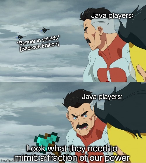 MinecraftMeme16's tweet photo. Java players disappointment is immeasurable,and their day is ruined... https://t.co/efsOZRpgWU