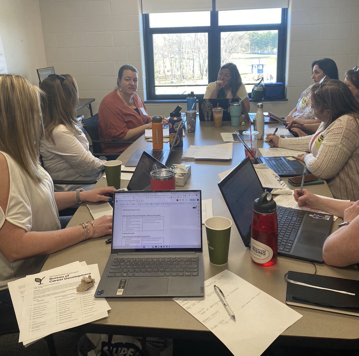 SarahGrossi3's tweet photo. I am so lucky to work with these awesome educators! Teacher Education, Multiple Levels (TEML) Spring Cluster Meeting. #CTE #ConVal https://t.co/p7JUmwW5vR