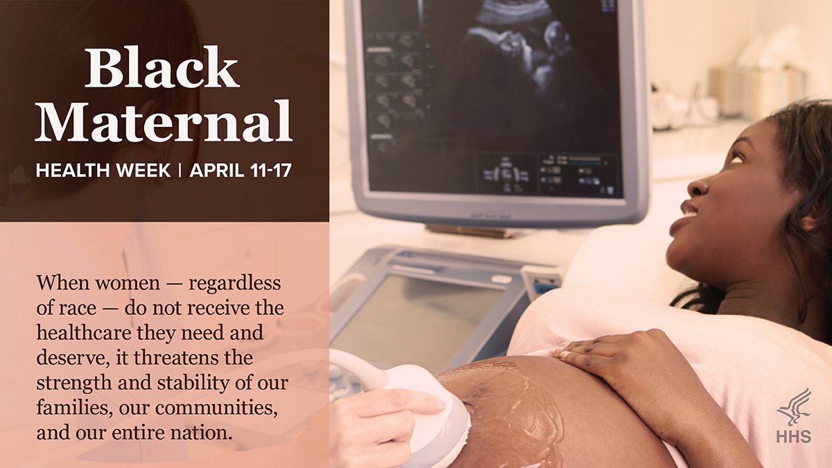 HHSGov's tweet photo. The Biden-Harris Administration is committed to cutting the rates of maternal mortality &amp; morbidity, reducing disparities in #blackmaternalhealth, &amp; improving the overall experience of pregnancy, birth, &amp; postpartum for people across the country.#BMHW23 https://t.co/KwC9I0Q9M7 https://t.co/QEGFgMIcr6