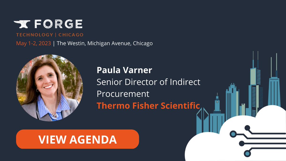 procurefoundry's tweet image. 🔊 We’re thrilled to have Paula Varner, Sr Director, Indirect Procurement, @thermofisher join our speaker panel!

She’ll be hosting our Professional Services Peer Group discussion. 

View agenda:
hubs.li/Q01L8m8F0

#ForgeTech23 #techprocurement #techsourcing