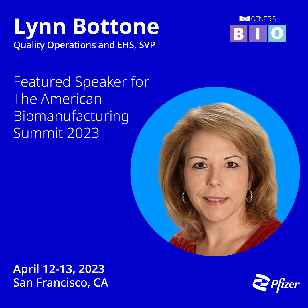 pfizer's tweet photo. Today Lynn Bottone, SVP of Quality Operations, joined the Woman in Leadership panel at the American Biomanufacturing Summit to discuss the importance of female representation in supply chain. Learn more about Lynn’s impact &amp; our supply chain here: https://t.co/DpO1tK3S4V
#BioUS23 https://t.co/uMaOYb5VVv