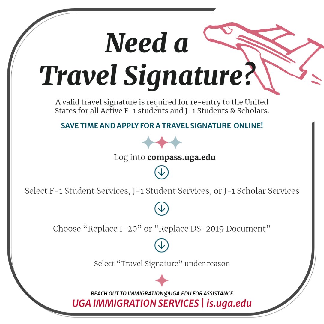 immigrationUGA's tweet photo. International Scholars and Students: Save time and get your travel signatures from our office online!✍️ https://t.co/lz5eyf6yLn