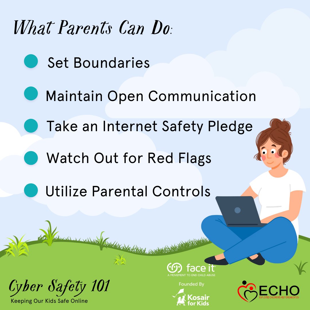 Face It® Movement (@faceitabuse) on Twitter photo 📣 NEW RESOURCE 📣
<a href="/KosairForKids/">Kosair for Kids</a> <a href="/faceitabuse/">Face It® Movement</a> collaborated w/ <a href="/ECHOlouisville/">ECHO</a> to bring awareness to online risks & tips to prevent unsafe situations in Cyber Safety 101: Keeping Our Kids Safe Online. Check it out and find tips here: bit.ly/3myYUzK #CAPM2023 📣 NEW RESOURCE 📣
<a href="/KosairForKids/">Kosair for Kids</a> <a href="/faceitabuse/">Face It® Movement</a> collaborated w/ <a href="/ECHOlouisville/">ECHO</a> to bring awareness to online risks & tips to prevent unsafe situations in Cyber Safety 101: Keeping Our Kids Safe Online. Check it out and find tips here: bit.ly/3myYUzK #CAPM2023