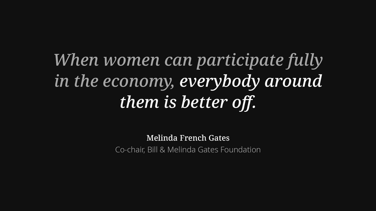 gatesfoundation's tweet photo. Increasing economic opportunities for women create stronger economies for everyone. In a new @FT op-ed, @melindagates highlights the importance of women’s economic power and urges policymakers to make it a priority: https://t.co/qxBuDa8DqC https://t.co/93w8lZbM81