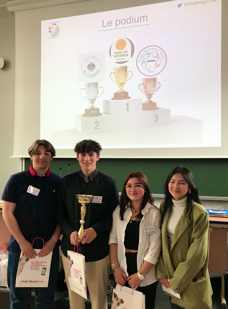 🏆CHALLENGE STMG 2023 l’heureux gagnant est le lycée Olympe de Gouges de Montech 🥇. BRAVO 👏. Et bravo à tous les lycéens, les jurys et toute l’équipe ! <a href="/acTlseEG/">EGTlse</a> <a href="/actoulouse/">Académie de Toulouse</a> #challengeTlse