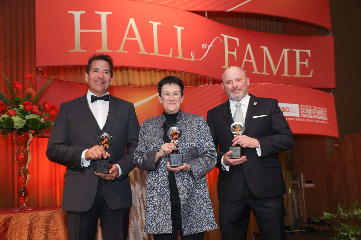 Pres_Rogers's tweet photo. Congratulations to Tony Drockton '88, '96, Dr. Jennifer Higdon '86, '14 (Hon.) and Damon Ragusa '89, all newly inducted to the @BGSU Paul J. Hooker Center for Entrepreneurial Leadership Hall of Fame. Incredible innovators and entrepreneurs from the arts, fashion and technology! https://t.co/QGBejuuHlF