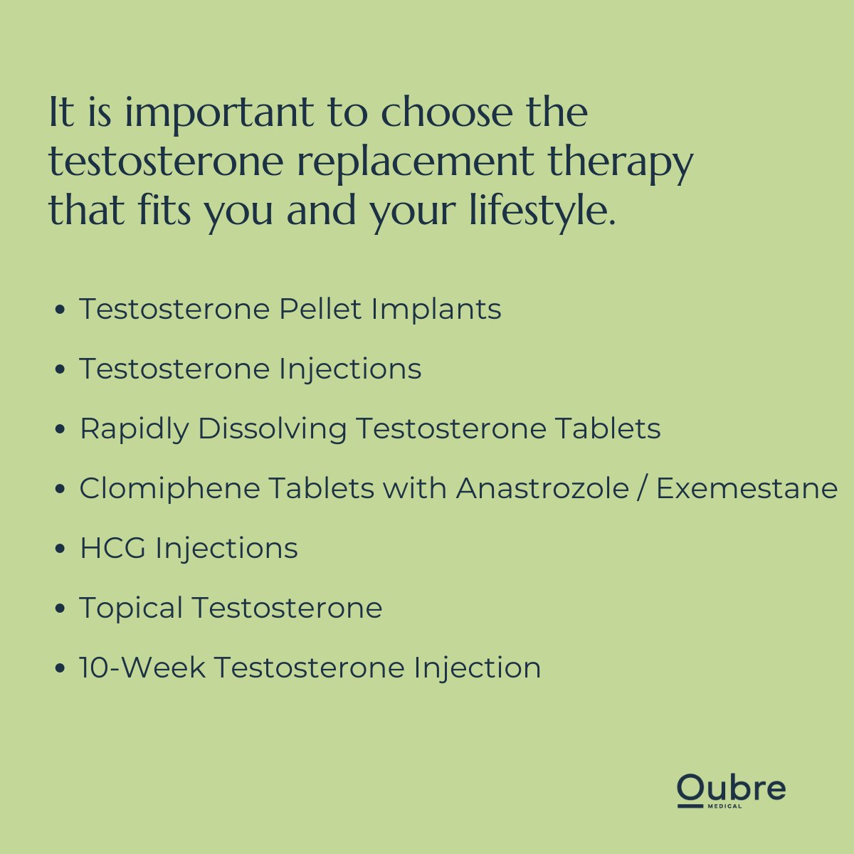OubreMedical's tweet image. Our healthcare professionals are experts in Testosterone Therapy and can provide personalized treatment plans to help you achieve your desired results. Trust us to help you feel your best. 🌿

#testosteronelevels #functionalmedicine #health