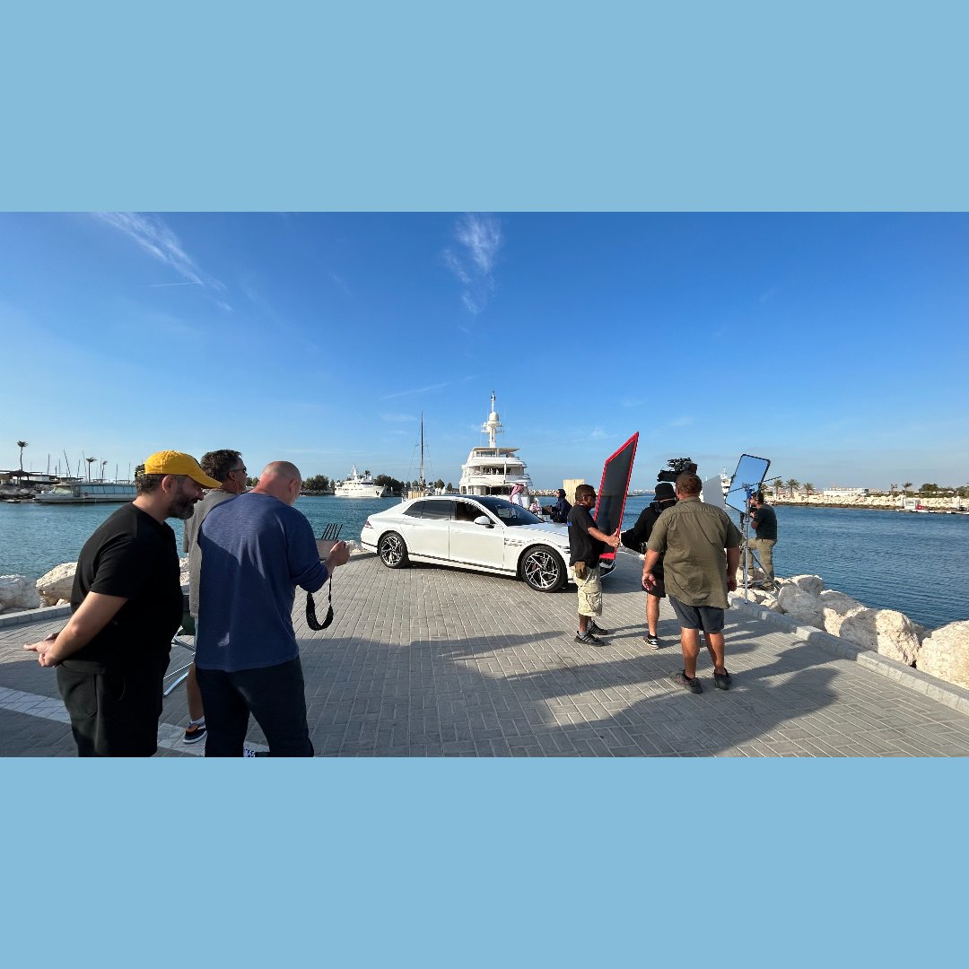 FilmworksGroup's tweet photo. Blue skies and a day at the harbour...

#G90 #G80 #G70ShootingBrake #GV80 #GV70 #Genesis #GenesisMEA #CharacteristicallyExceptional #filmproduction #cinematography #behindthescenes #setlife #production #filmcrew #filmproducer #filmdirector #onset #filmworksgroup #filmworks https://t.co/L19yeRJ1N3