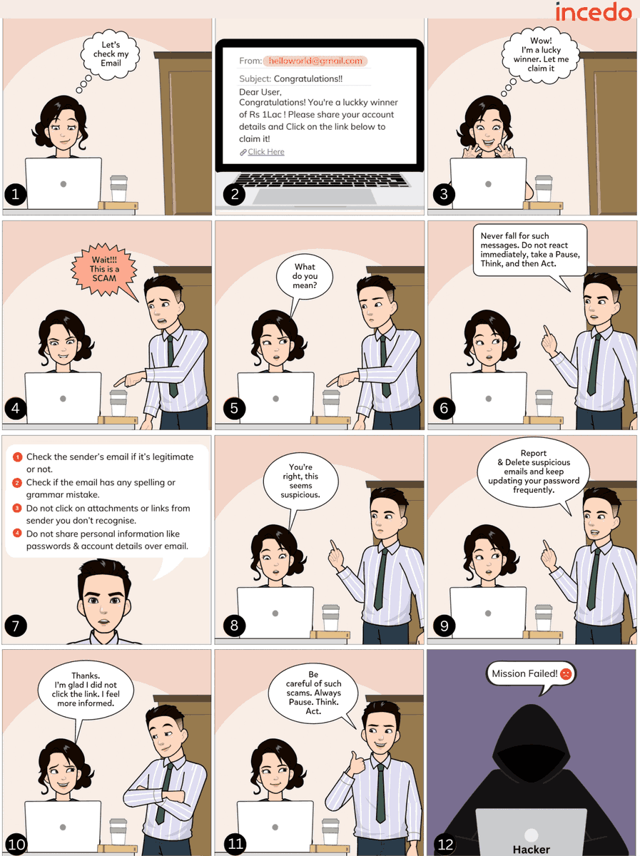 kumarrajeev_it's tweet photo. Don't Fall for such Scam: Protect Yourself from Phishing Emails.
#Incedo #wininthedigitalage #cybersecurity  #besecure #becybersmart @IncedoInc https://t.co/jbt3oYTCmD