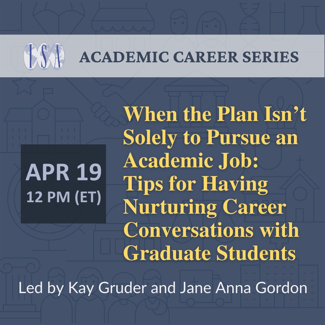 How can #Advisors support #DoctoralCandidates who may not be pursuing jobs in academia? Join us to discuss habits of conversation and alternative graduate program milestones that facilitate career #inclusivity. Learn more and register here: ow.ly/CKOo50NGhJT