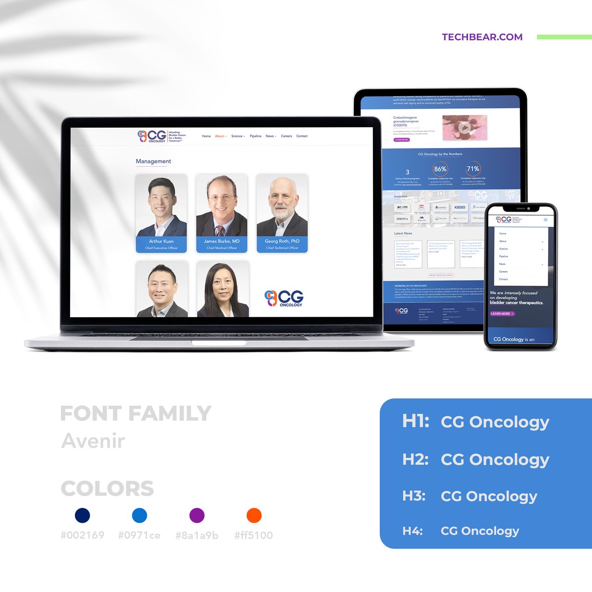 TeamTechBear's tweet photo. Check out our latest project! ➡ Step into the future of medical innovation with CG Oncology's sleek new website design crafted by TechBear! 🌐 💻 📲

#techbearteam #cgoncology #websitedevelopment #websitedesign #websitedesigncompany https://t.co/fOqaSi1GiR