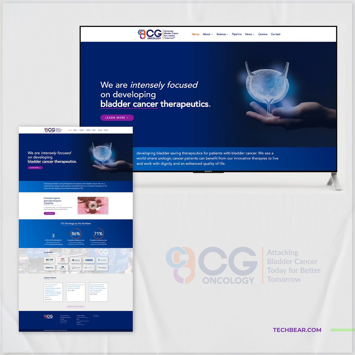 TeamTechBear's tweet photo. Check out our latest project! ➡ Step into the future of medical innovation with CG Oncology's sleek new website design crafted by TechBear! 🌐 💻 📲

#techbearteam #cgoncology #websitedevelopment #websitedesign #websitedesigncompany https://t.co/fOqaSi1GiR