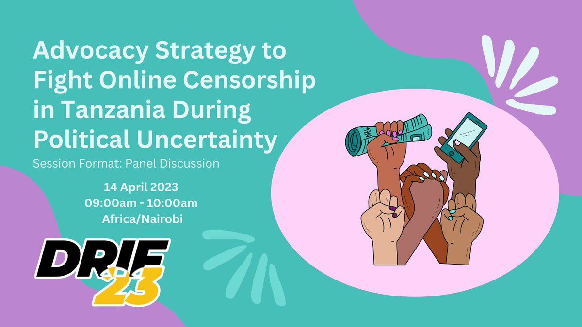 Join our #DRIF23 session - Friday at 9am EAT - where @WakiniMims will speak with @MariaSTsehai and @FelAnthonio to share insights from the Prepare & Prevent Tanzania network on CSO preparedness for #InternetShutdowns. 

Read the Summary Report here: preparepreventresist.org/tanzania-2/