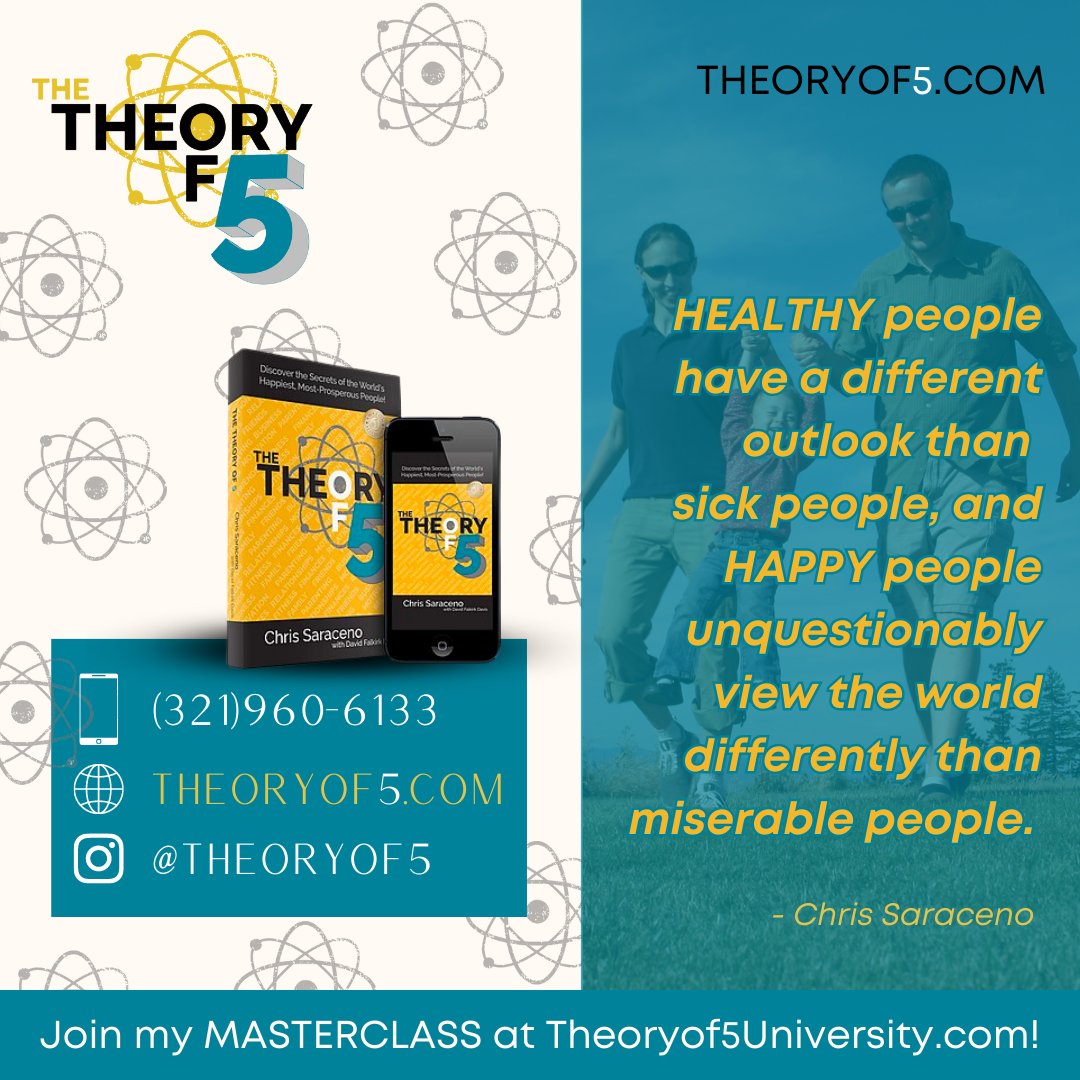 We should strive to build a circle of people whose attitudes, actions, habits and behaviors we value and respect. The Theory of 5 is a great inspiration for a better perspective on life! 

To connect:
📲(321) 960-6133
🌐theoryof5.com

#TheoryOf5 #AmazonBooks #QuoteInspo