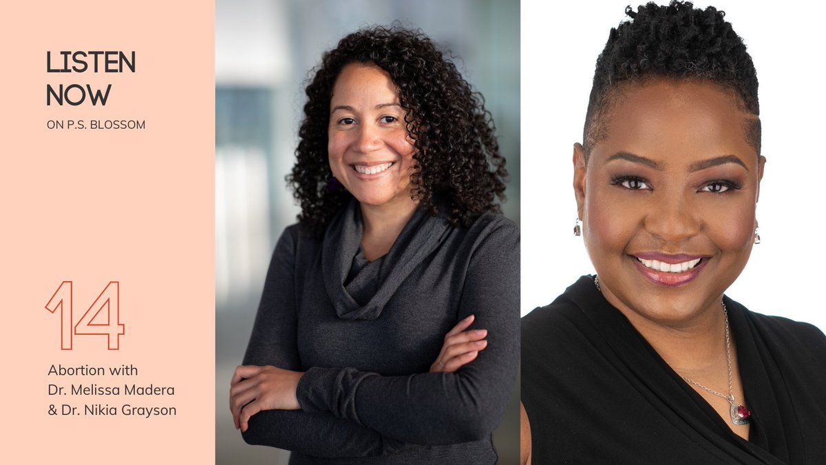 PS_Blossom's tweet photo. Our new episode is out NOW 🥳

In this episode, we're joined by Dr. Melissa Madera (@drmelissamadera), Founder of The Abortion Diary (@AbortionDiary) and Dr. Nikia Grayson (@ndgrayson), Chief Clinical Officer at CHOICE Memphis Center for Reproductive Health (@choices_clinics)! https://t.co/bRMm9ehmJE