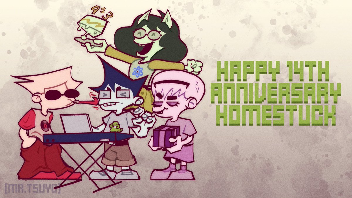 HeyIamTsuyo's tweet photo. HAPPY 413!!!!
Another year with these homestuck jerks.
Can't say I am proud of this being my 5th year without touching grass
-
-
#Homestuck #HOM3STUCK https://t.co/5SUDB2Faua