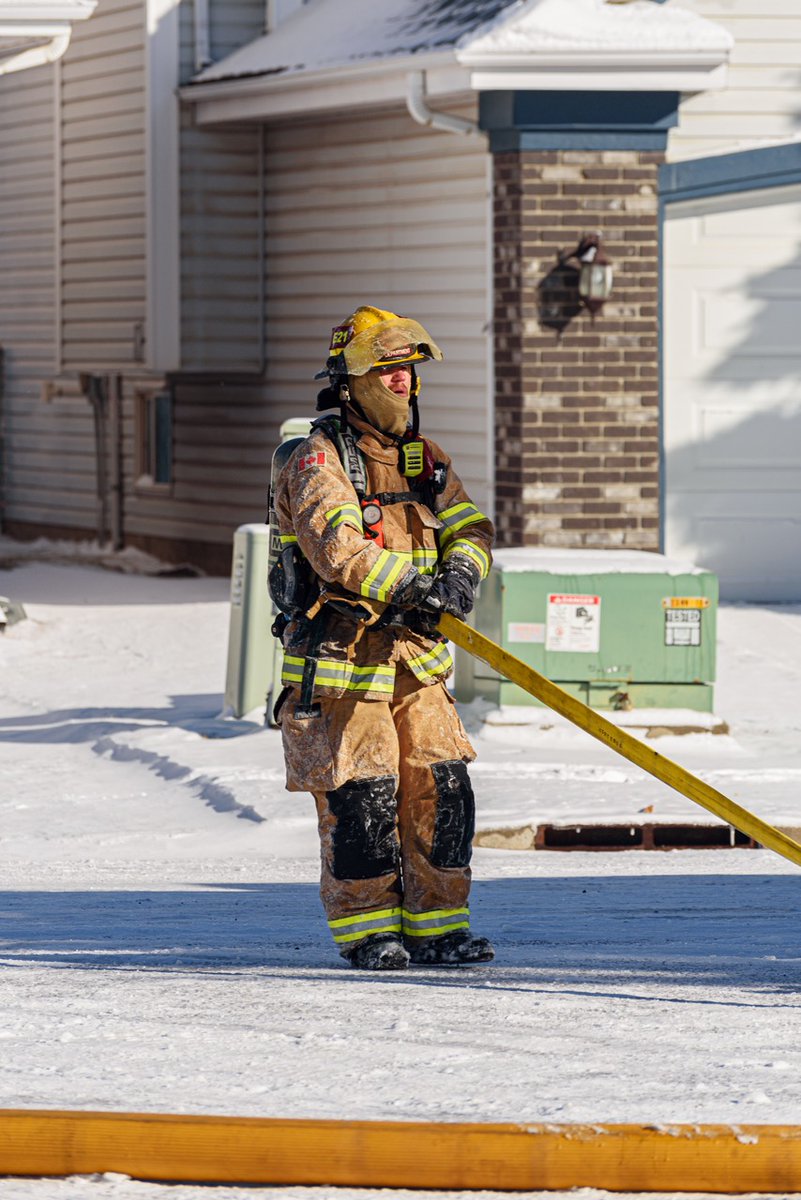 Did you know? Calgary fire engines have over 500m of attack lines on every truck? An attack hose is designed to go from the engine truck to the fire. We train to be able to pull lines quickly, and lay the hose at the door because seconds count in an emergency #TheMoreYouKnow