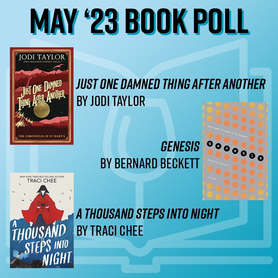 lit_wasted's tweet photo. It's time to choose the #book we’re going to read in May!
VOTE HERE: https://t.co/oQ2r9z7JKX
#JustOneDamnedThingAfterAnother #Genesis #AThousandStepsIntoNight https://t.co/yXYWEpIWjB
