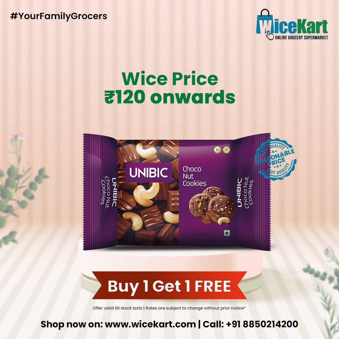 WiceKart's tweet photo. It is said that a balanced diet is a cookie in each hand, we believe a balanced diet is also having a pack of cookies in each hand 🍪

Order Now: https://t.co/0EtsIIUi59

#WiceKart #grocery #onlinegrocery #ChocolateNut #BuyOneGetOneFree #Unibic #Cookies #yourfamilygrocer https://t.co/GgLIz9KnGl