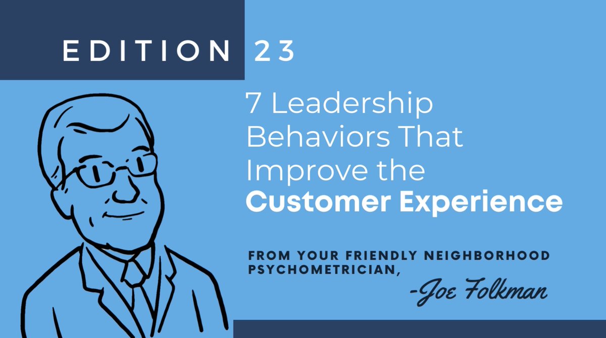 Customer expectations go up every year, and the challenge of getting and satisfying customers is a primary focus.

This study looks at how leaders can positively impact the customer experience.

#leadership #customerexperience #zengerfolkman

linkedin.com/pulse/edition-…