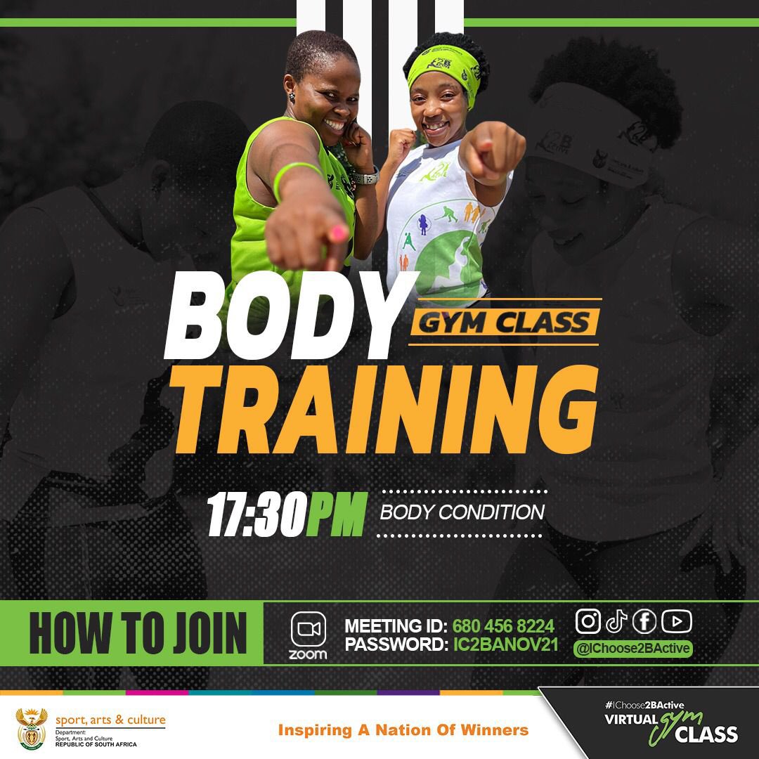 Ichoose2BActive's tweet photo. Imagine knowing that you are a member of @IChoose2BActive community that always reminds you of your fitness goals like joining Thursday #BodyTraining Gym Class this afternoon at 17:30pm with @SophyTala.
You love the feeling neh😜 https://t.co/Pgy3Do2IOi