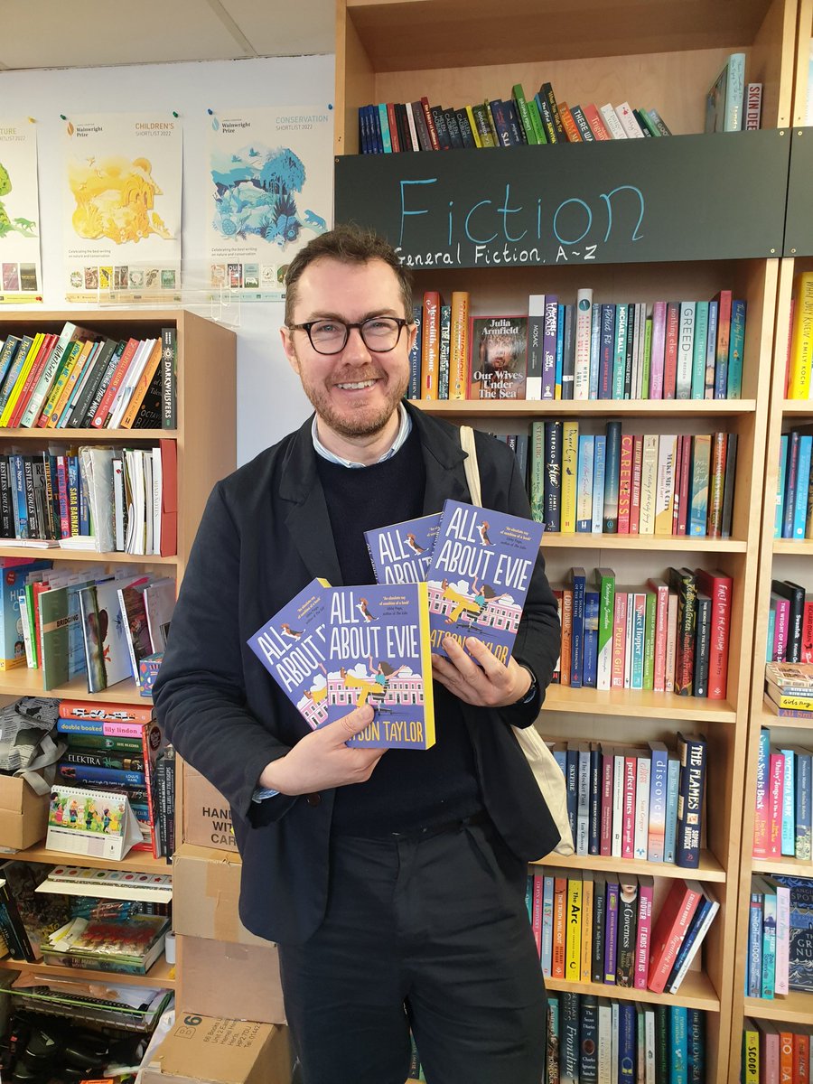 BookCornerShop's tweet photo. It was great to see @matson_taylor_ today, who visited the bookshop to sign copies of #AllAboutEvie. Get your signed copy now! https://t.co/LSf4hQ3U2n