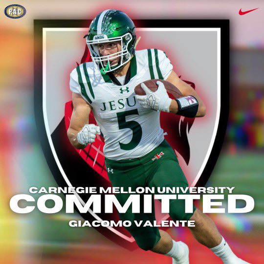 GiacomoValente8's tweet photo. I am very blessed to officially announce that I am %1000 COMMITTED to the prestigious Carnegie Mellon University! β€οΈπ€ Go Tartans π€β€οΈ #CODE https://t.co/0JVEaI4BXW