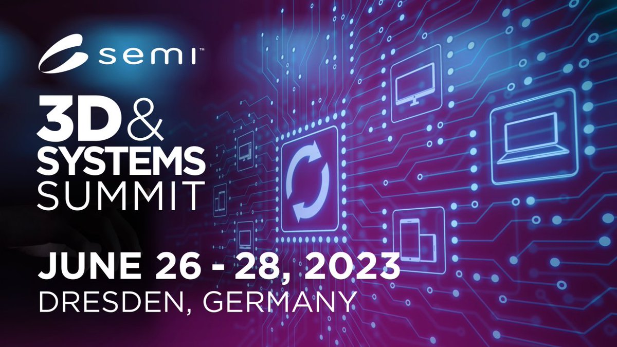 simonesemieu's tweet photo. We look forward to hosting representatives from Adeia, AMD, AT&S, Menta SAS, SET Corporation, SMART Photonics, TechSearch International and Yole Group at the #3DSummit.
Learn more https://t.co/7UzT2D2Zwq
#semiconductors #manufacturing #heterogenousintegration #advancedpackaging https://t.co/Yj73GTe2mQ