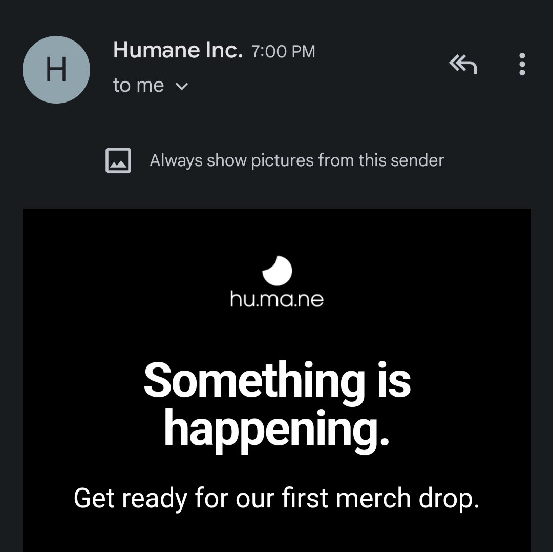 notdetails's tweet photo. Woah looks like Humane is finally gonna release somethi– https://t.co/IhyMJeOrdv