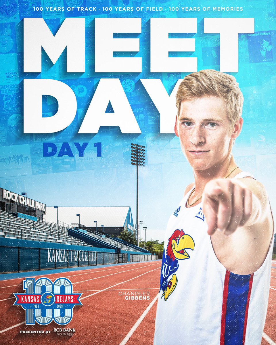 𝐈𝐭’𝐬 𝐠𝐨 𝐭𝐢𝐦𝐞: 𝐭𝐡𝐞 𝟏𝟎𝟎𝐭𝐡 𝐚𝐧𝐧𝐢𝐯𝐞𝐫𝐬𝐚𝐫𝐲 𝐨𝐟 𝐭𝐡𝐞 𝐊𝐚𝐧𝐬𝐚𝐬 𝐑𝐞𝐥𝐚𝐲𝐬 𝐬𝐭𝐚𝐫𝐭𝐬 𝐓𝐎𝐃𝐀𝐘‼️

🏟️: Rock Chalk Park 
🎟️: bit.ly/3zWx6Z6
🗓️: bit.ly/3KyZVQi
📊: bit.ly/3MFxxOQ 

#KUTrack