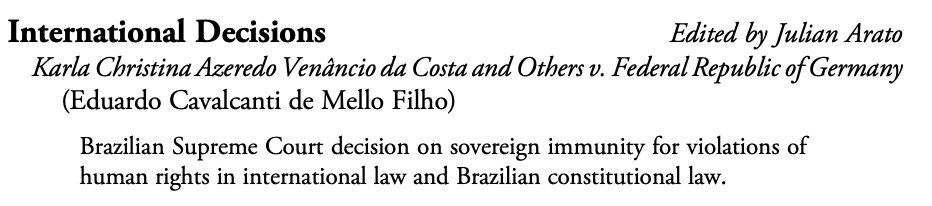 AJIL_andUnbound's tweet photo. @annajsaunders @asilorg @CUP_Law Read the latest in Int'l Decisions, edited by @AratoJulian https://t.co/zOIApC2jJD