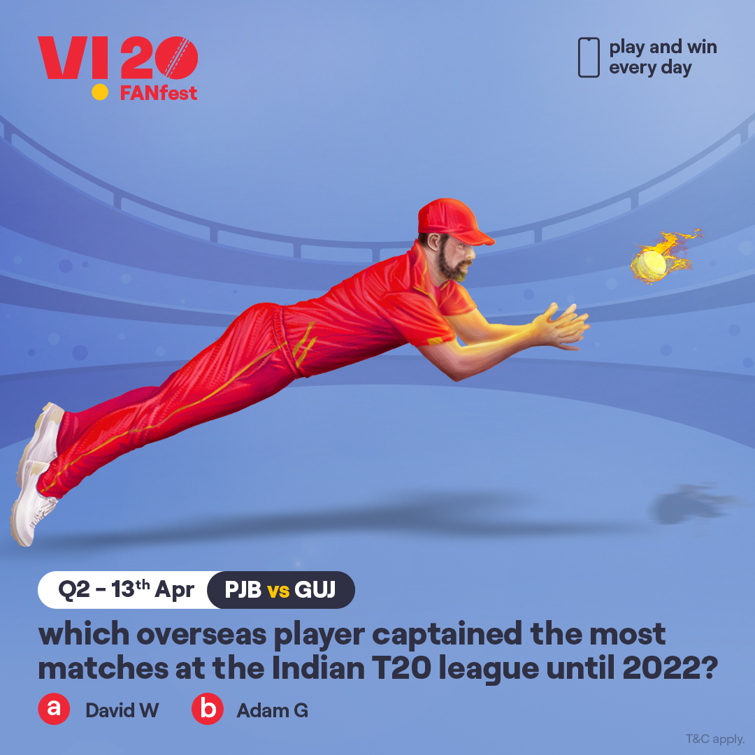 Here’s your chance to win the hottest prizes. Comment #Vi20FANFest with the right answer to all the questions today and stand a chance to win big – a📱every day. The one who gets the most questions right this season will get 2 tickets to the finale. #ContestAlert #Cricket
