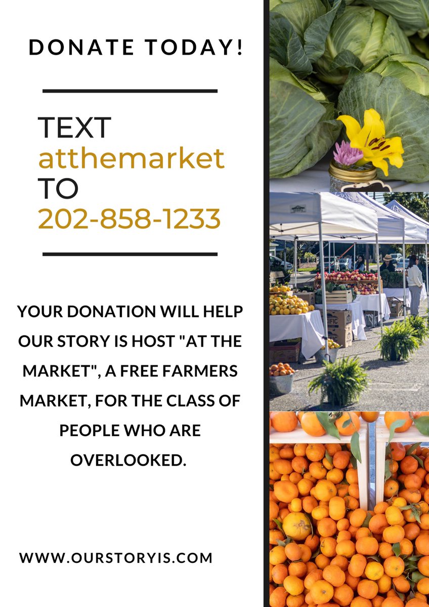 OurStoryIs_'s tweet photo. Any dollar amount will help provide straight from the farm organic/fresh produce to the overlooked class, feeding over 400 individuals at our free farmers market! 🤍
#donate #philanthropy #DonateNow #farmersmarket 
#losangelescounty #nonprofits https://t.co/Q9JhvxWOqW
