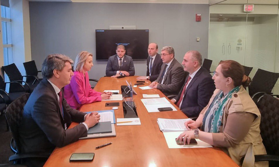 Lasha_Khutsish's tweet photo. Had an excellent meeting with EIB VP @TeresaCzerwnska to discuss the greatly valued cooperation, performance of infrastructure projects, private sector enabling initiatives and future plans with support of @EIB  being among the largest partners and investors in 🇬🇪 https://t.co/xiExgSYVUl