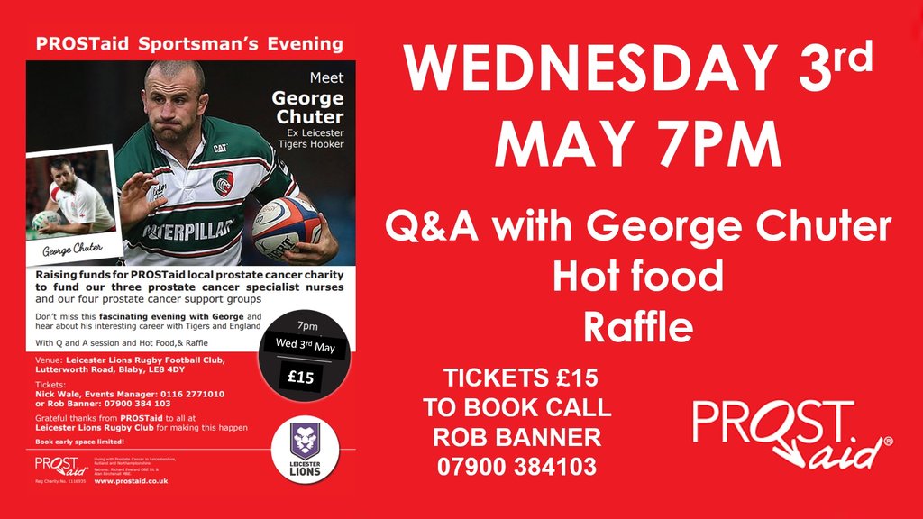 LeicsLionsRFC's tweet image. PROSTaid Sportsman’s Evening WED 3rd MAY 2023 #Pitchero
lionsrfc.co.uk/calendar/event…