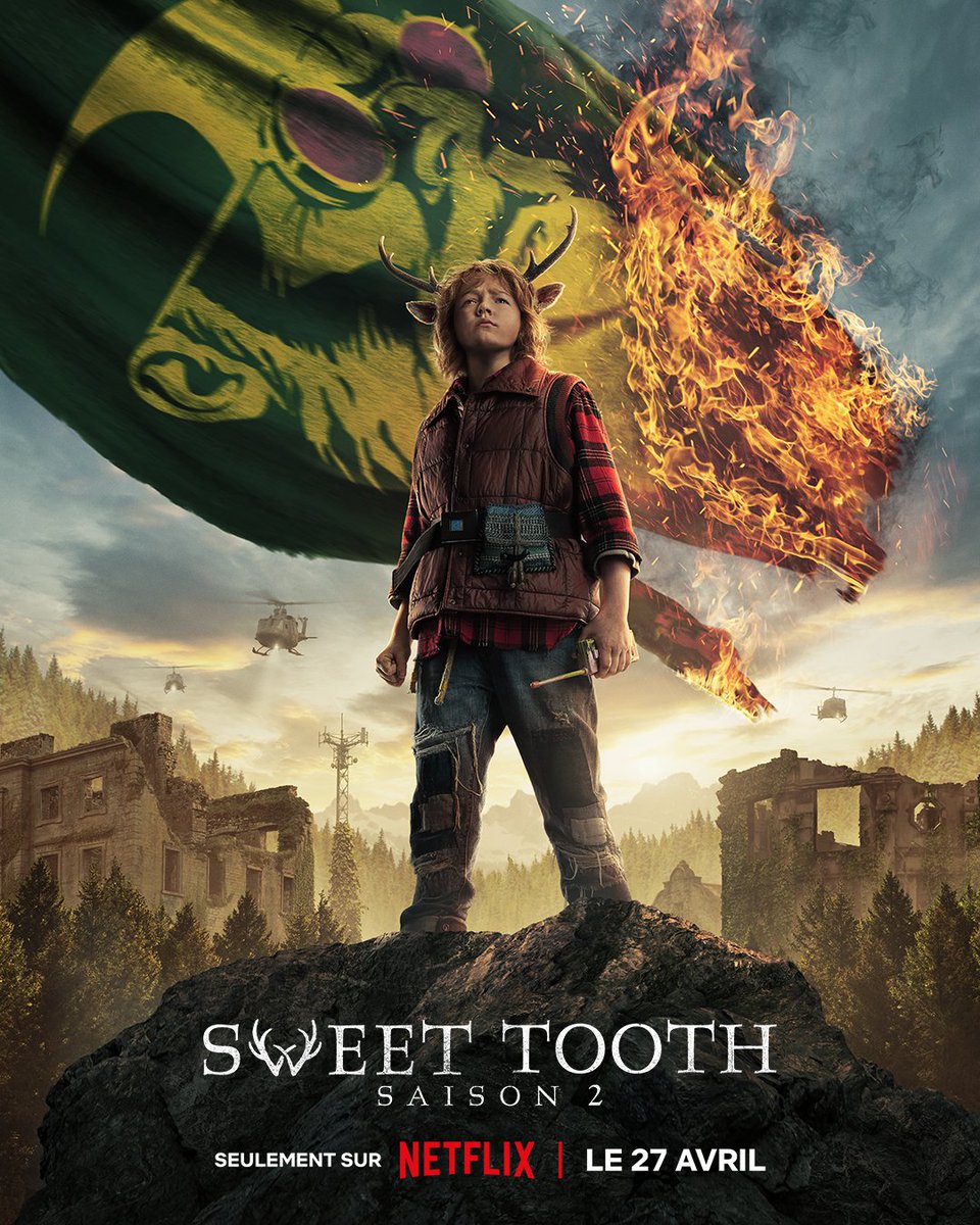 NetflixFR's tweet photo. Gus n’a plus l’intention de se cacher.

La saison 2 de Sweet Tooth, le 27 avril. https://t.co/bA7lln9J6t