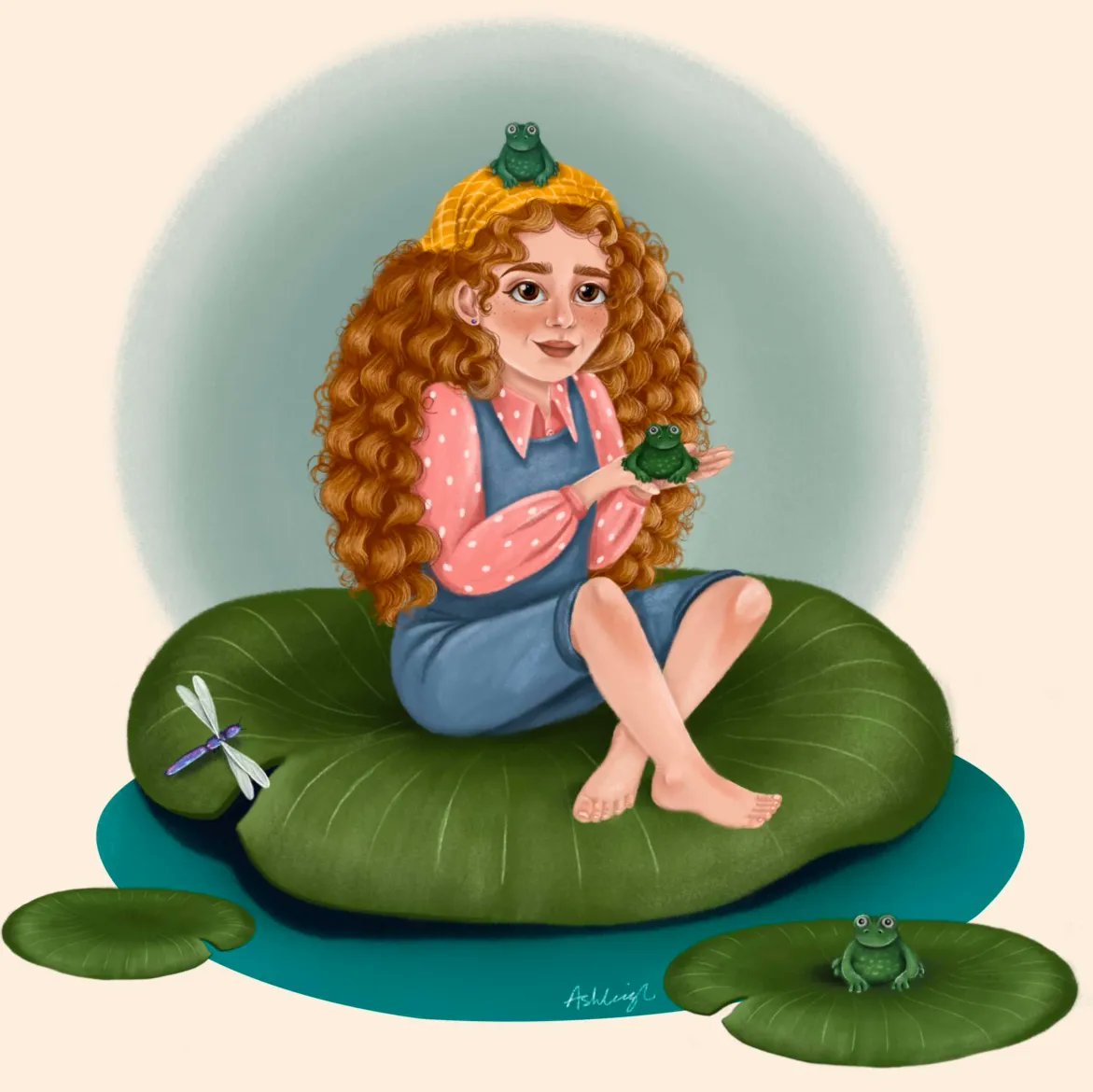 Ashleigh_Draws's tweet photo. Hi 👋🏻 

Check out this friend to the froggos I drew in response to the #dtiyschallenge by Pitstop Press 
#illustration #art #digitalart #kidlitillustration #kidlitart #pitstoppress300 https://t.co/s5i6kHvCY8