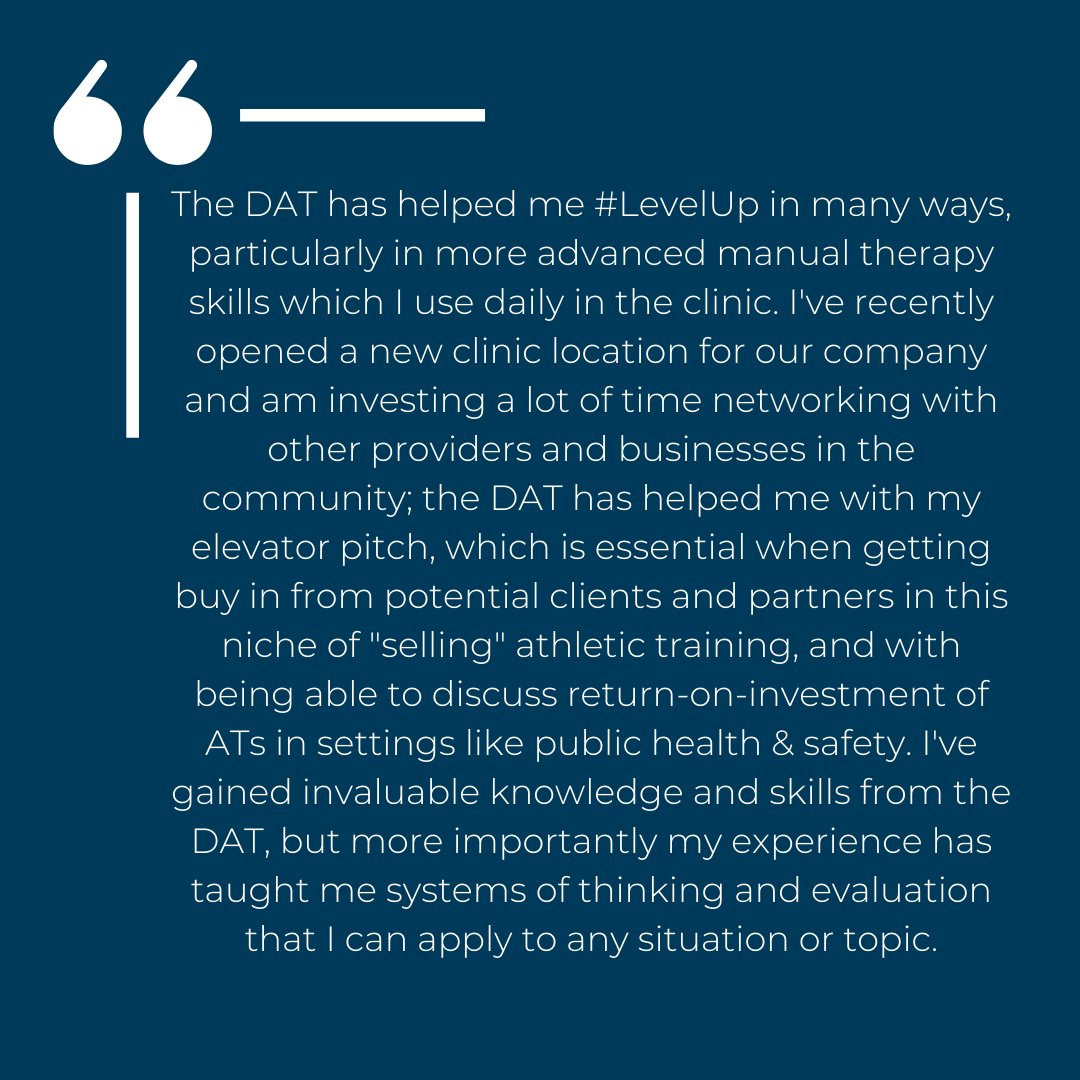 Check out what Grace Mills has to say about how the DAT helped her #LevelUp her skills to be successful in her role as a leader in her practice!

#ISUDAT #ElevATe