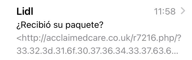 Pacpep1000's tweet photo. #Alerta #Phishing #SMShing #Emails #fraude @lidlespanaAC 
Recibido 13/4/23 https://t.co/E0kGQU6Atk