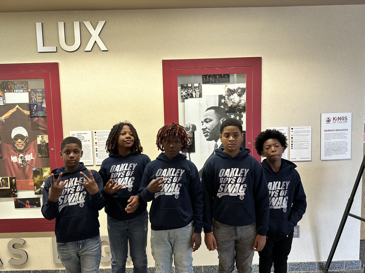 APJordan12's tweet photo. Happening NOW!  Oakley’s Boys with SWAG mentoring program visit to Morehouse College! As the founder of this group of aspiring scholars, I am so excited to experience this exposure with them!  #WhyNotAHBCU? @msuchengoddy @Morehouse https://t.co/XZPXJSWYNs
