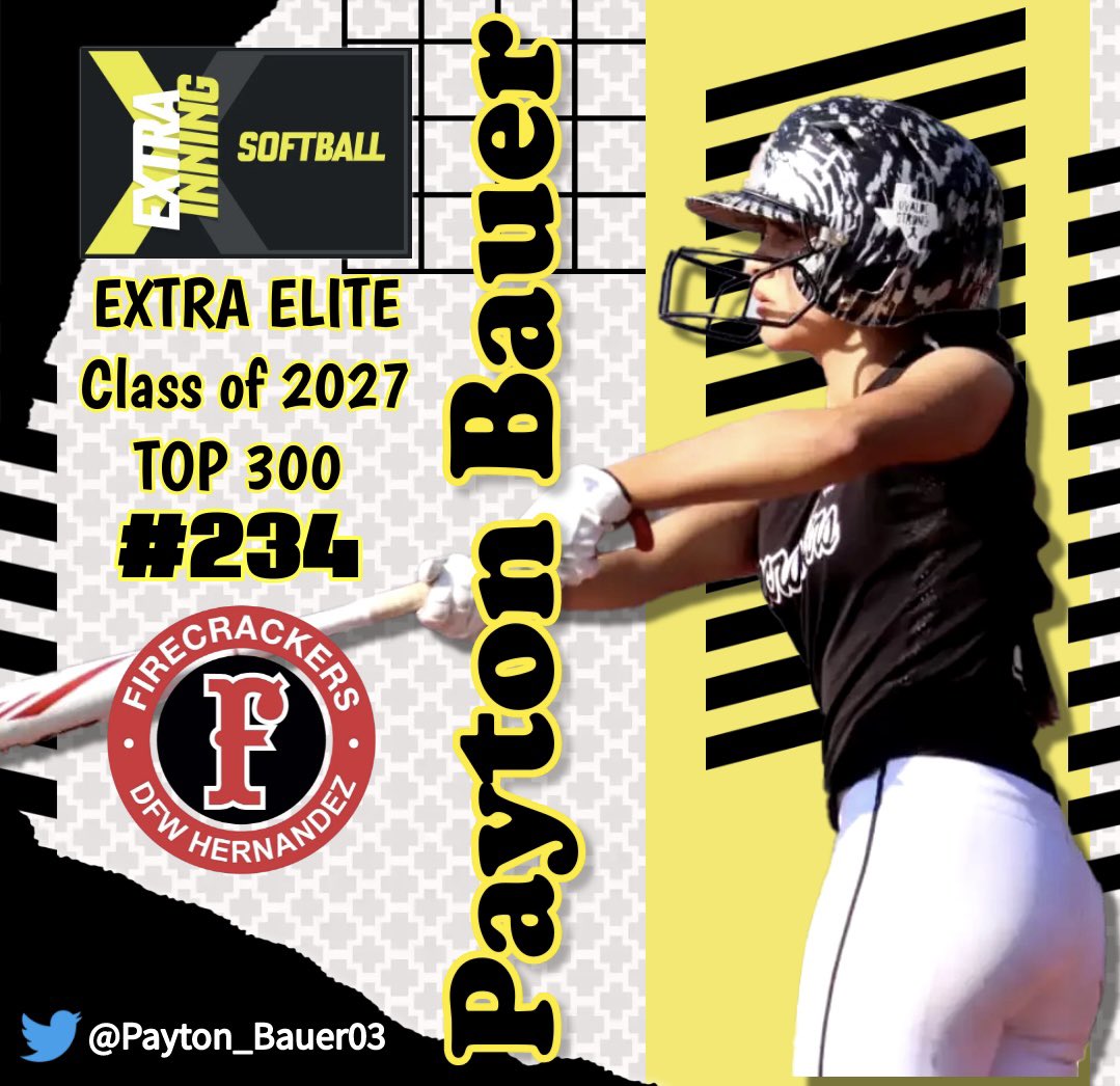 FCDFWMtz16s's tweet photo. 🗣️Big congratulations to 1B/OF @Payton_Bauer03 for being recognized by @ExtraInningSB as a top ranked player in the class of 2027!! Proud of you kid! 💪❤️🖤🧨 #FCDFWHdz #AGNB @Los_Stuff @IHartFastpitch https://t.co/j1XA5qoMrB