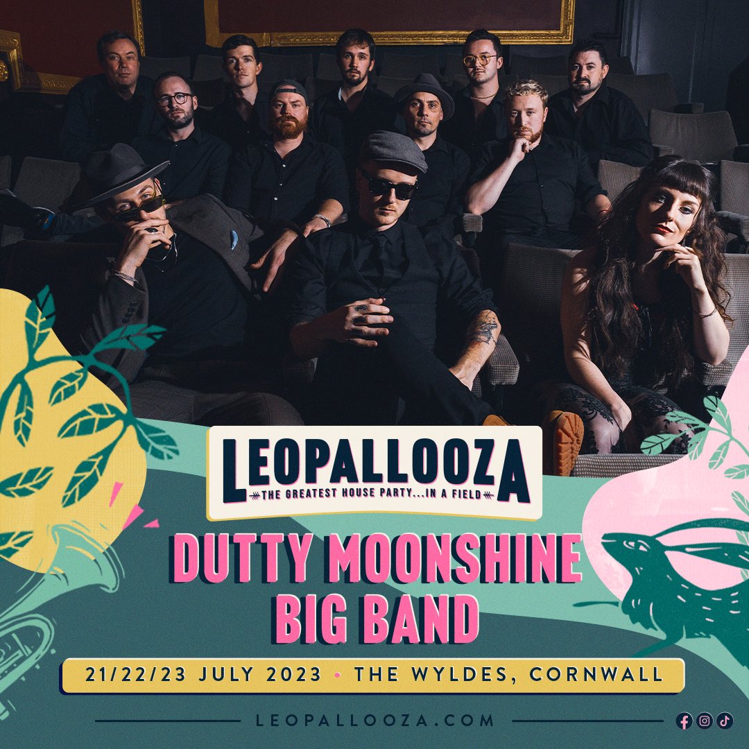 Leopallooza (@leopallooza) on Twitter photo Imagine a 13-piece big band, fusing classic jazz sounds with fast-paced heavy UK bass. Front it with some top notch grime and hip-hop MCs and you’ve got the high-octane, utterly infectious <a href="/DuttyMoonshine/">Dutty Moonshine Big Band</a> sound. If this doesn’t get you dancing, you’re not ok mate… Imagine a 13-piece big band, fusing classic jazz sounds with fast-paced heavy UK bass. Front it with some top notch grime and hip-hop MCs and you’ve got the high-octane, utterly infectious <a href="/DuttyMoonshine/">Dutty Moonshine Big Band</a> sound. If this doesn’t get you dancing, you’re not ok mate…