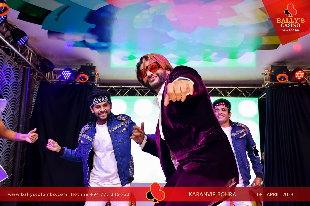 ballys_colombo's tweet photo. Bally's Endless SUMMER Nights Celebrations With Our Indian Celebrity KARANVIR BOHRA on 08th of April 2023 at Bally's Colombo.

#ballyscasino #ballyscolombo #indianstars  #summernight #endles #KaranvirBohra #karanvir #bohra #indian #April #visitsrilanka https://t.co/KQYF4xmVzF